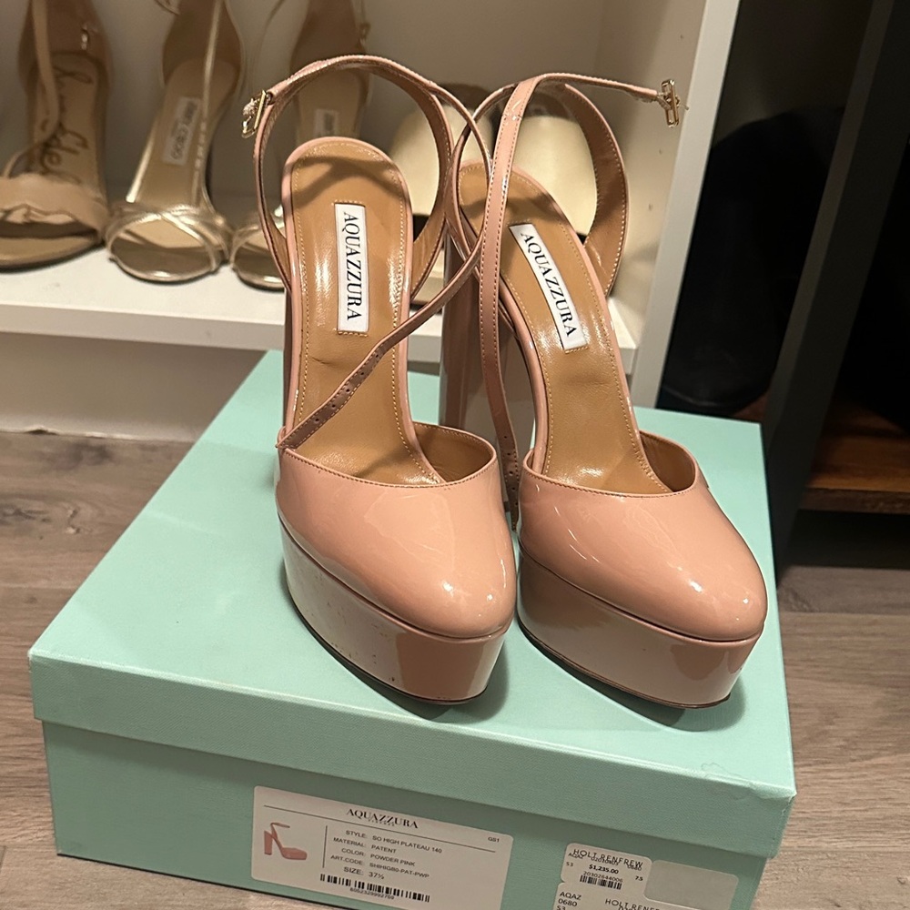 Aquazzura Blush Pink Platform Heels